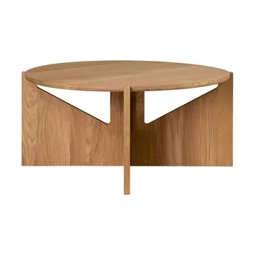 Simple XL soffbord Ø78 cm - Varm lackerad ek - Kristina Dam Studio