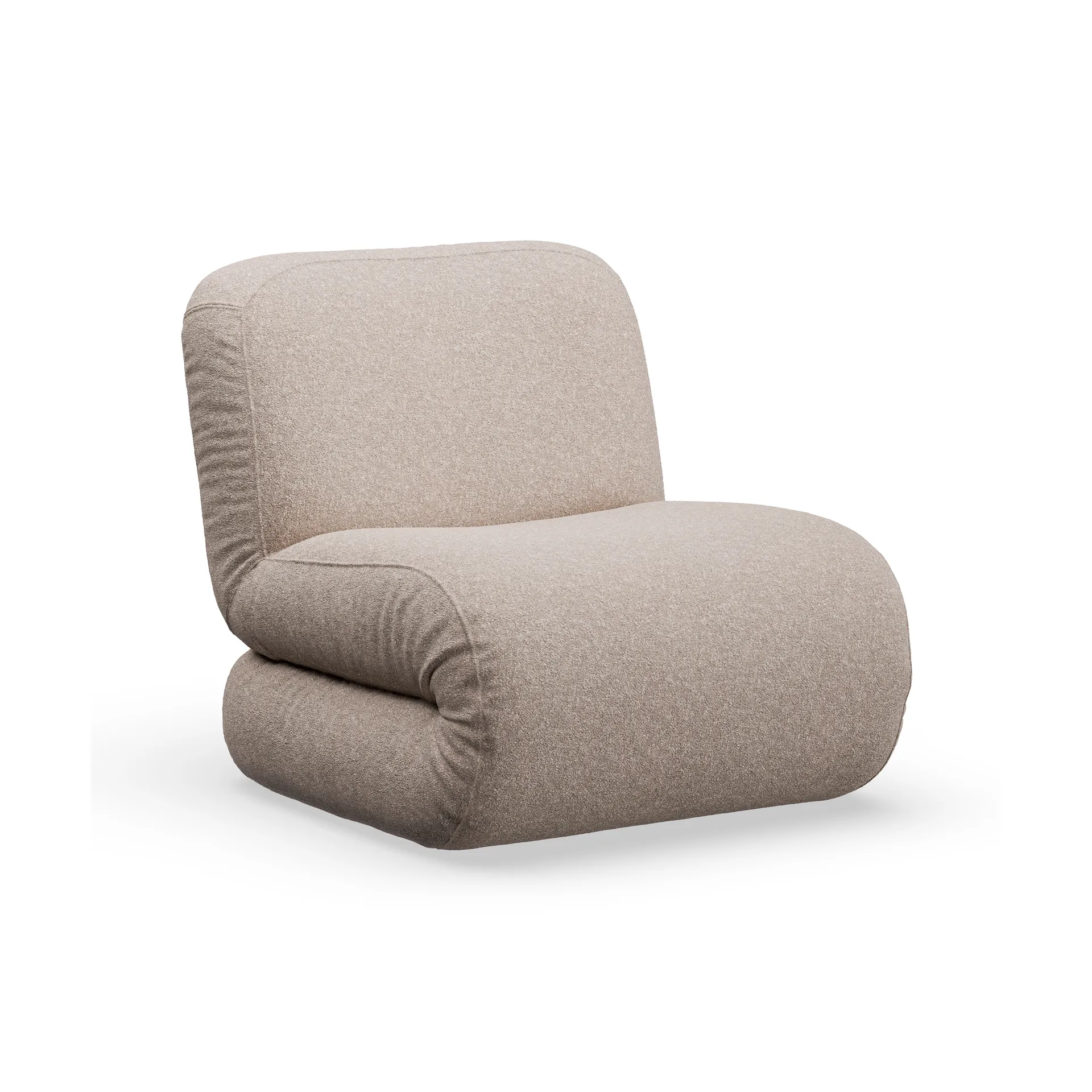 BAU fåtölj, Zero Beige, rak Lammhults