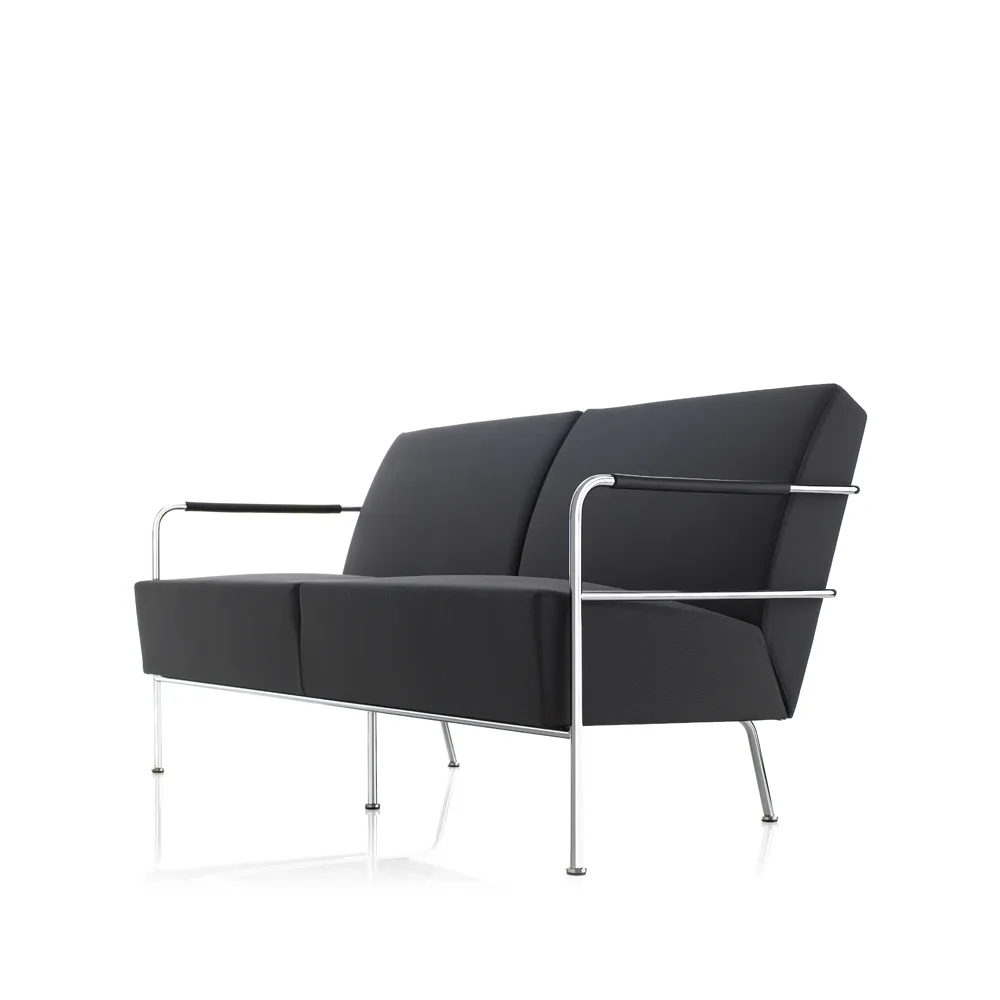 Cinema soffa, Elmo nordic svart-kromben Lammhults