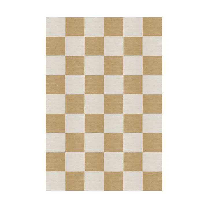 Chess ullmatta - Harvest yellow, 200x300 cm - Layered