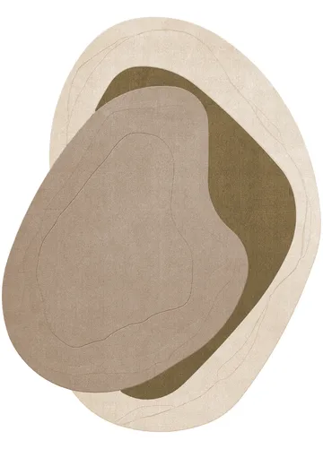 Erik Bratsberg Lozza ullmatta - Olive, 230x300 cm - Layered