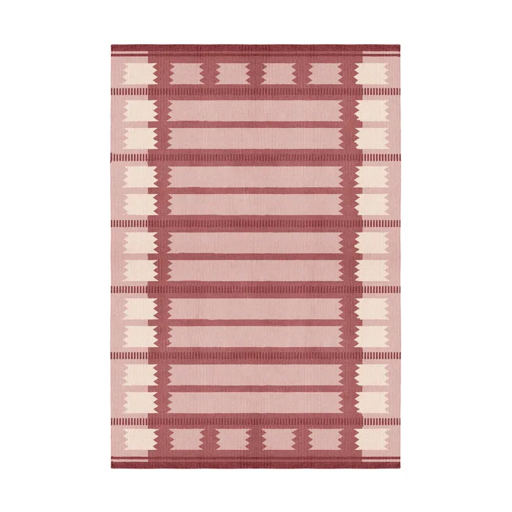 Röllakan Iris ullmatta - Rasberry, 140x200 cm - Layered