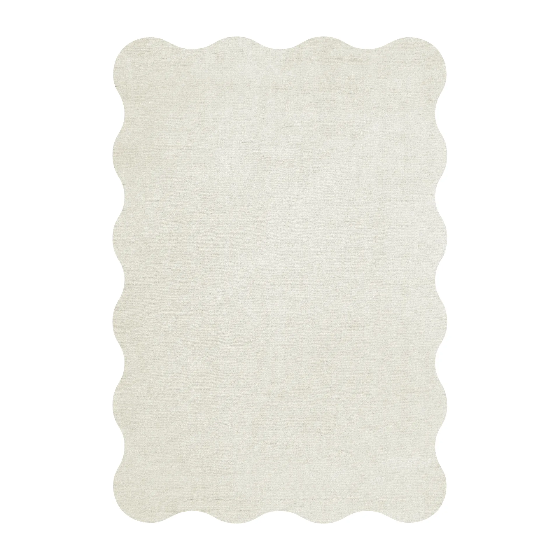 Scallop ullmatta 250x350 cm, Bone white Layered