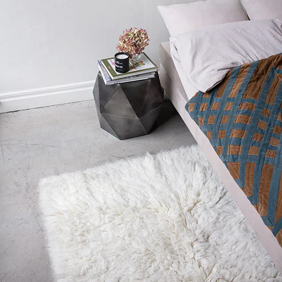 Shaggy matta 90x180 cm, Off white Layered