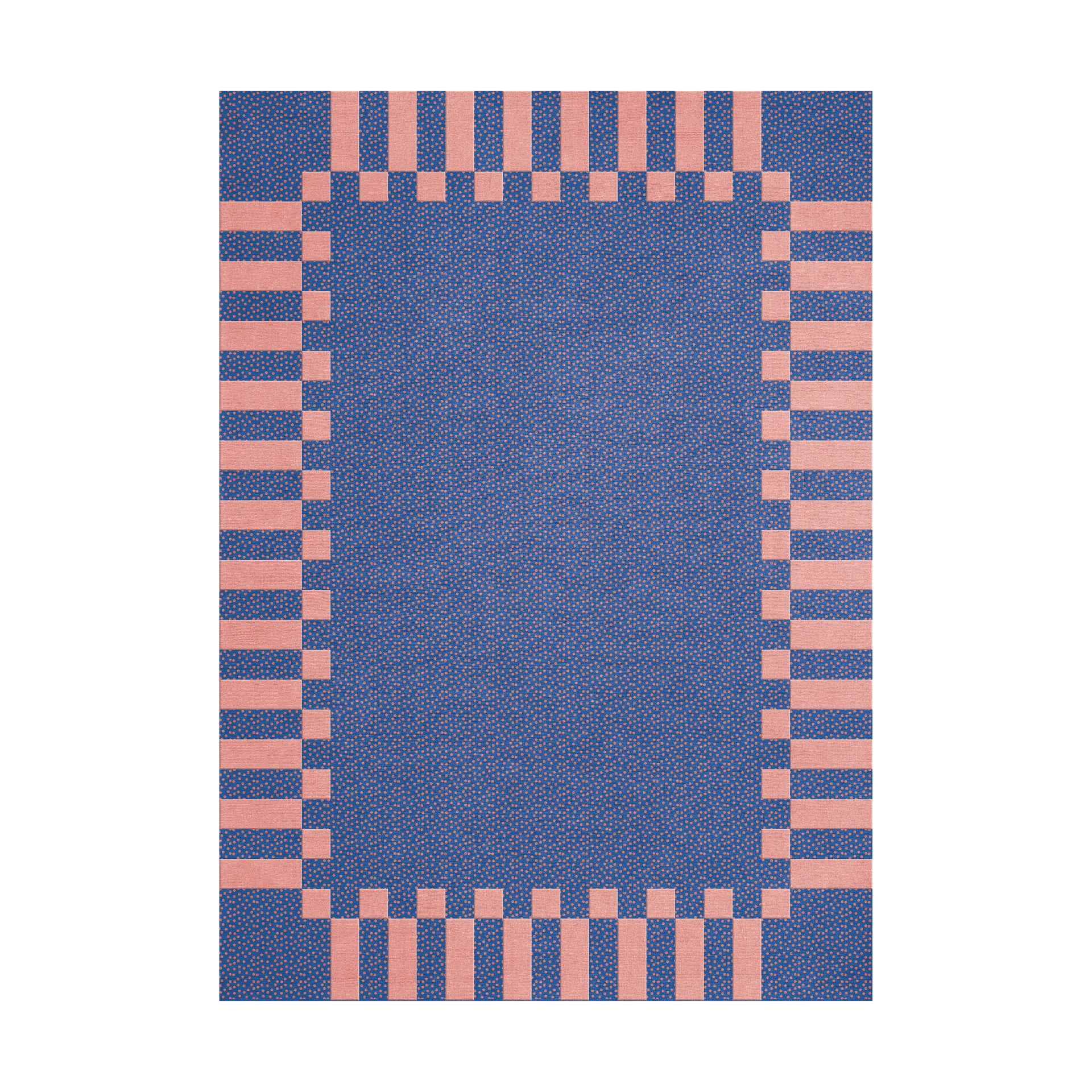 Teklan frame ullmatta, Cobalt salmon- 180x270 cm Layered