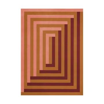 Teklan Labyrinth ullmatta - Coral pink, 250x350 cm - Layered