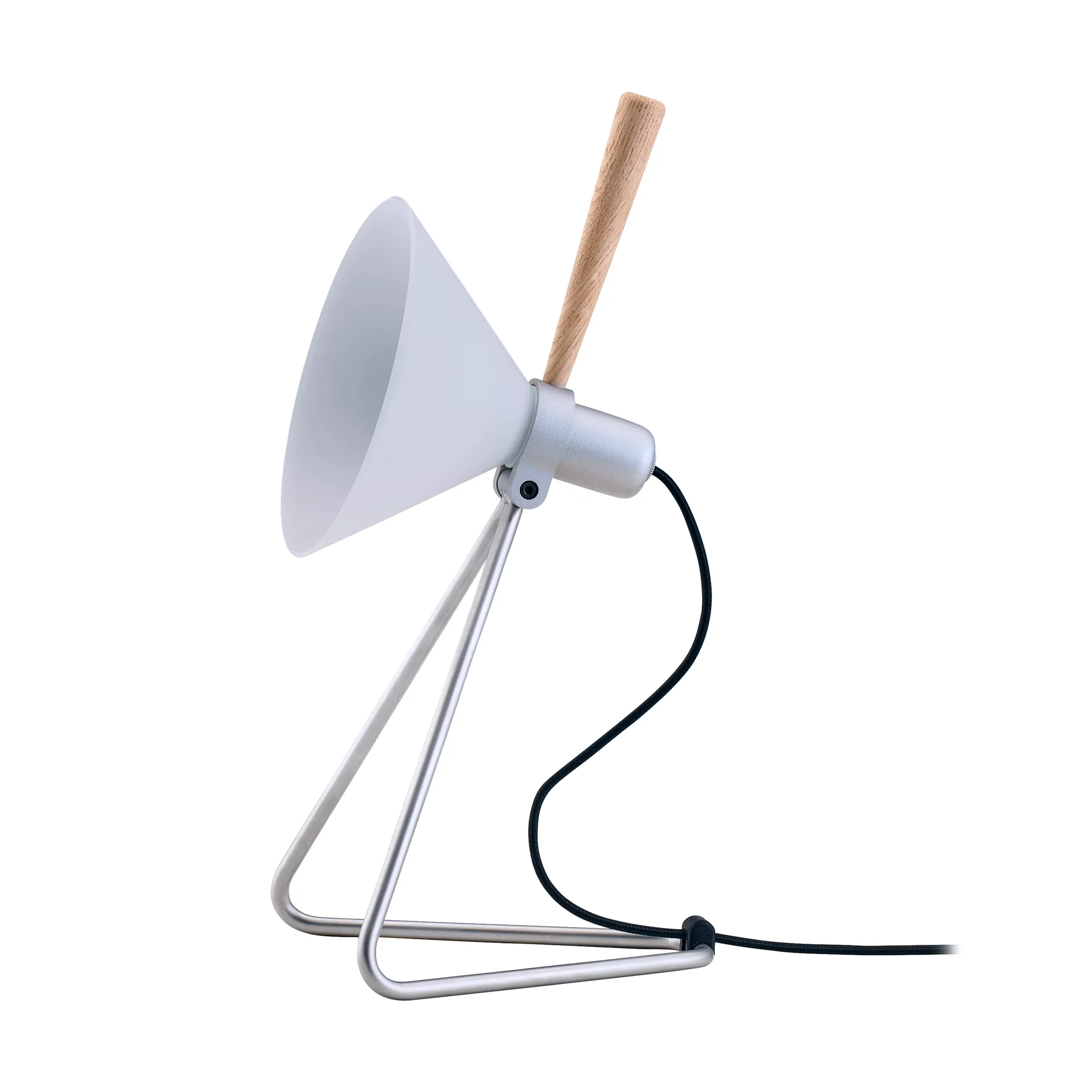 Spot vägg/bordslampa, Steel silver-oak Le Klint