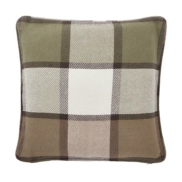 Checked heavy twill kuddfodral 50x50 cm - Olive - Lexington