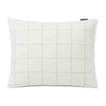 Checked örngott bomull-lyocell 50x60 cm - Off white-dark blue - Lexington