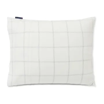 Checked örngott bomull-lyocell 50x60 cm - Off white-dark blue - Lexington