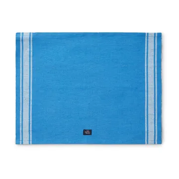 Cotton Jute Placemat with Side Stripes 40x50 cm - Blå-vit - Lexington