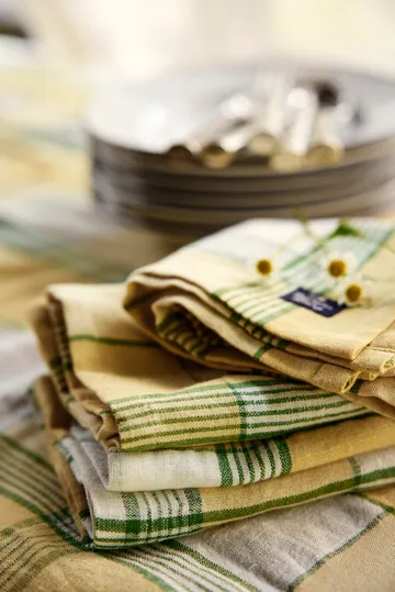 Easter Linen/Cotton tygservett 50x50 cm - Yellow-green - Lexington
