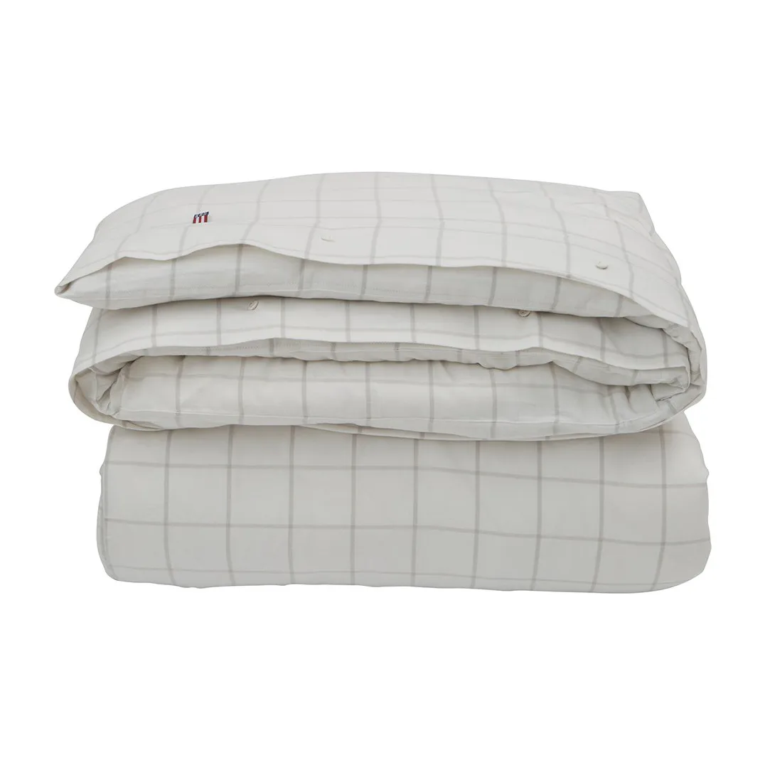 Hotel Light Flannel påslakan 150x210 cm, Vit-ljusbeige Lexington