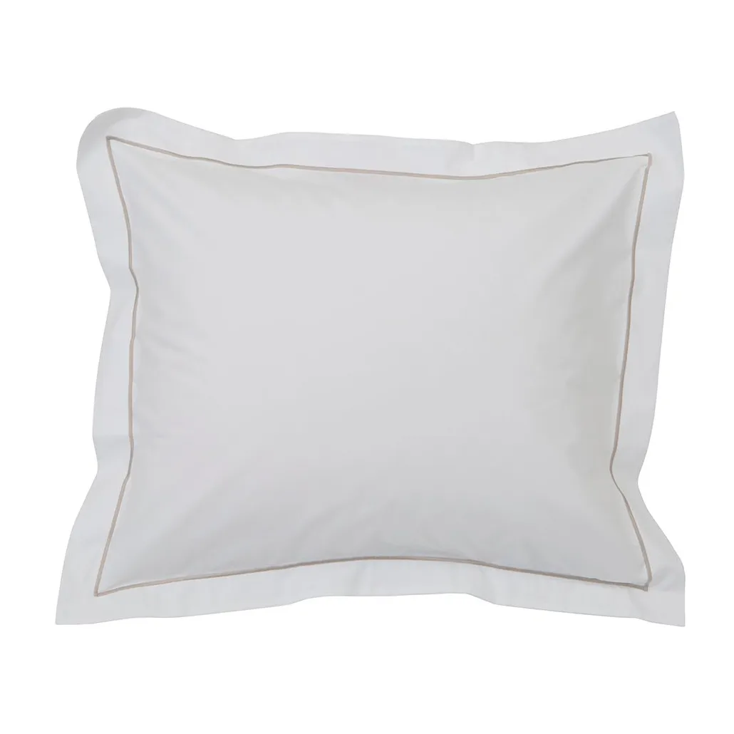 Hotel Percale örngott 50x90 cm, Vit-ljusbeige Lexington