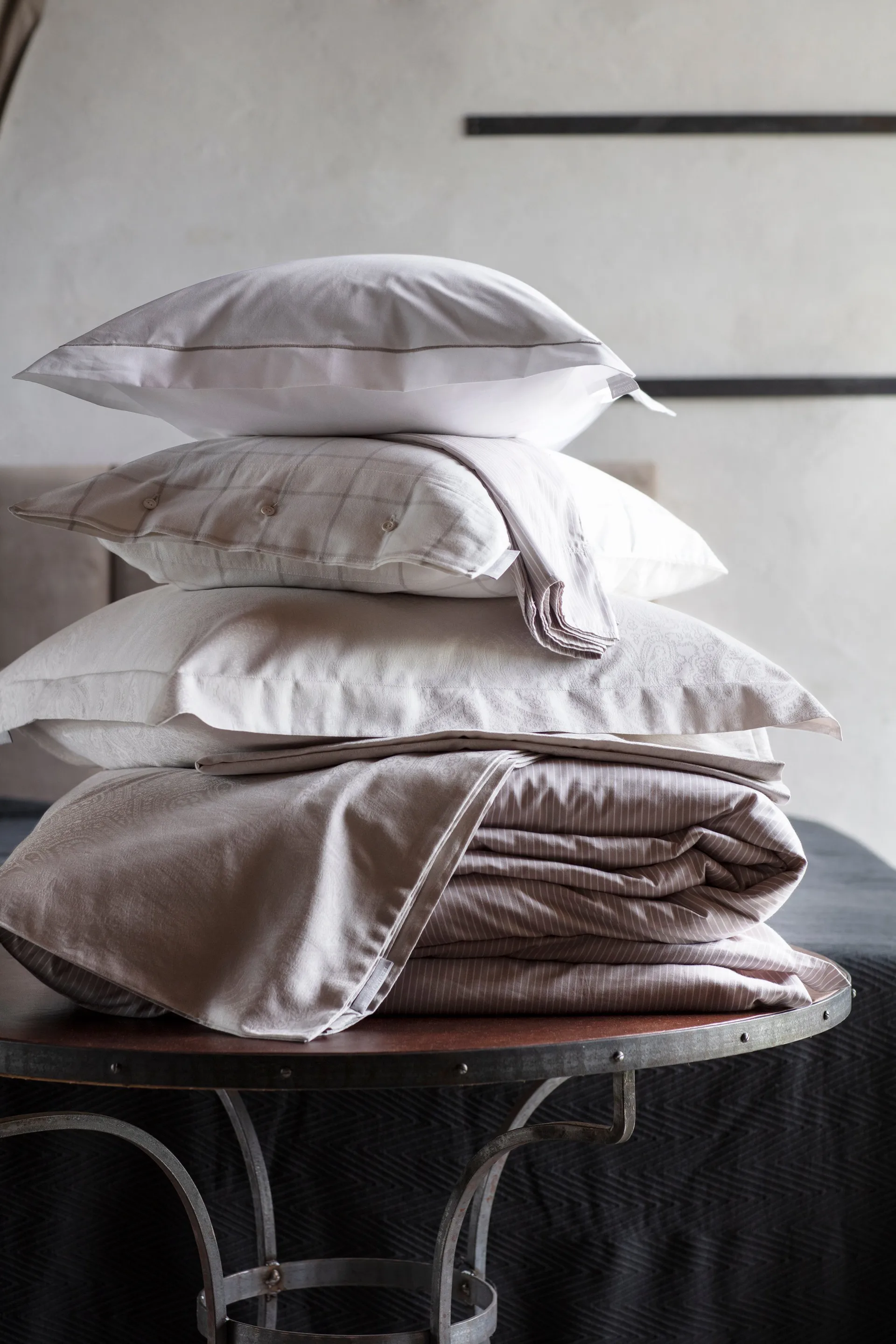 Hotel Percale örngott 65x65 cm, Vit-ljusbeige Lexington