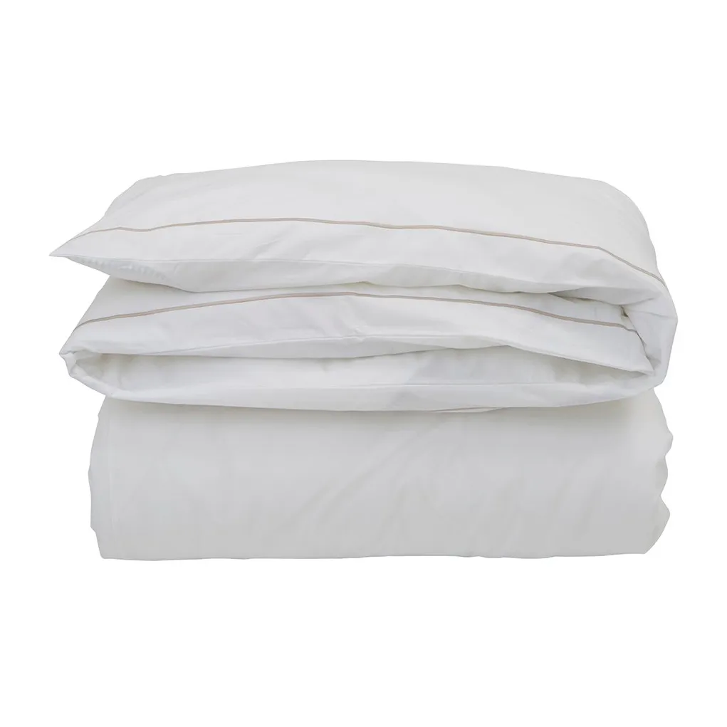 Hotel Percale påslakan 220x220 cm, Vit-ljusbeige Lexington