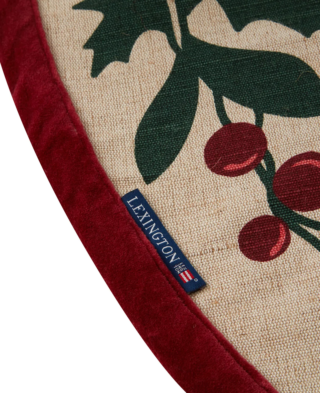 Jute Cotton Christmas Tree julgransmatta Ø110 cm, Beige Lexington