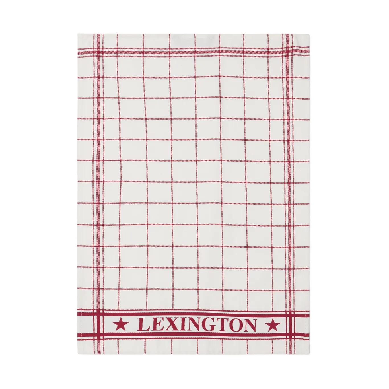 Lexington checked kökshandduk 50x70 cm, Vit-röd Lexington