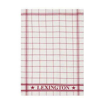 Lexington checked kökshandduk 50x70 cm - Vit-röd - Lexington