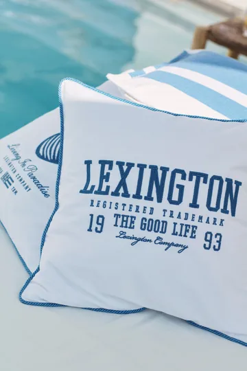 Logo Twill kuddfodral 50x50 cm - White-blue - Lexington