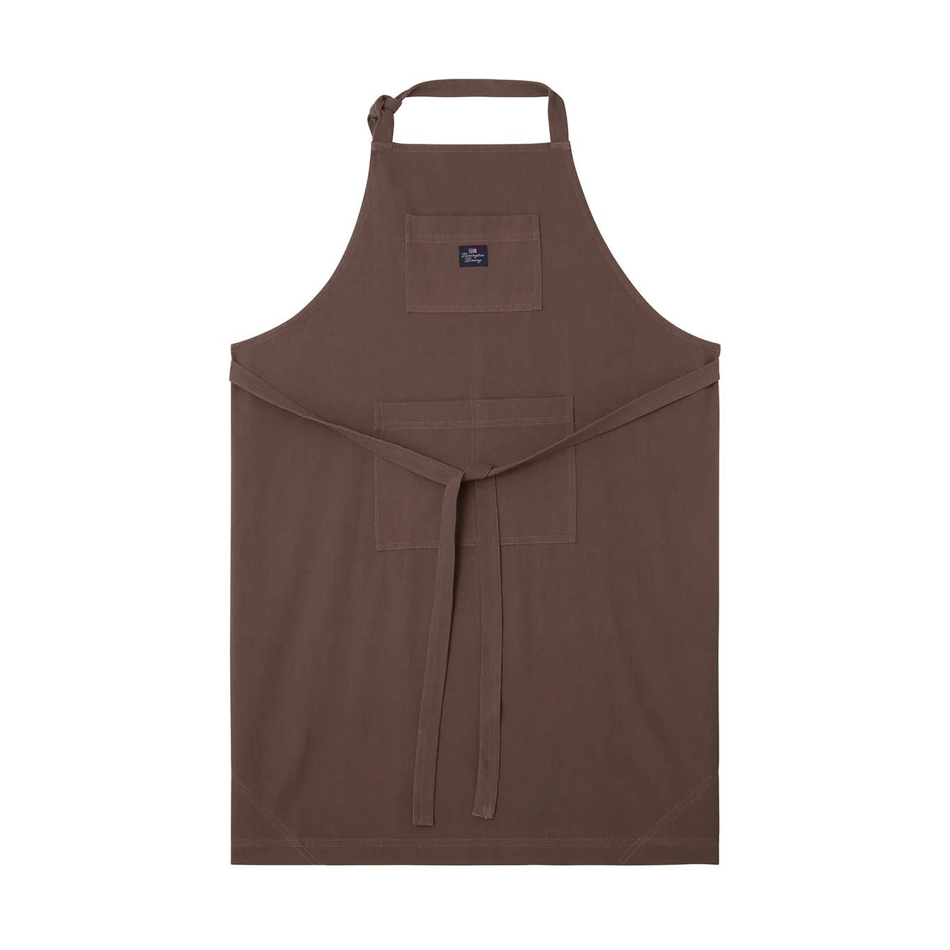 Organic Cotton förkläde, Brown Lexington