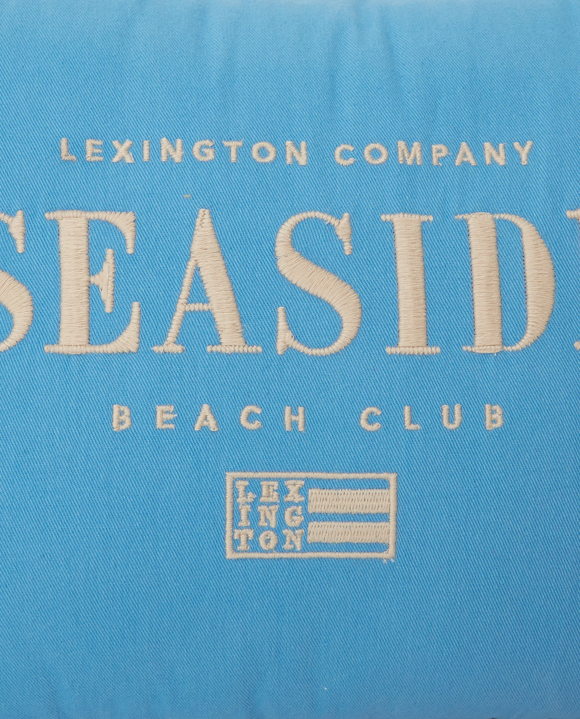 Seaside Small Organic Cotton Twill kudde 30x40 cm, Blå-ljusbeige Lexington