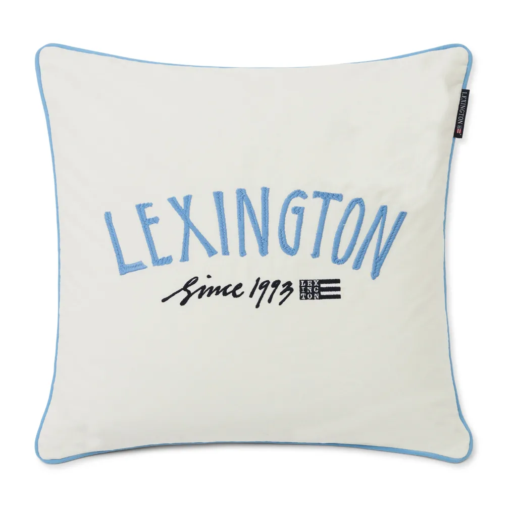 Since 1993 Organic Cotton kuddfodral 50x50 cm, White-blue Lexington