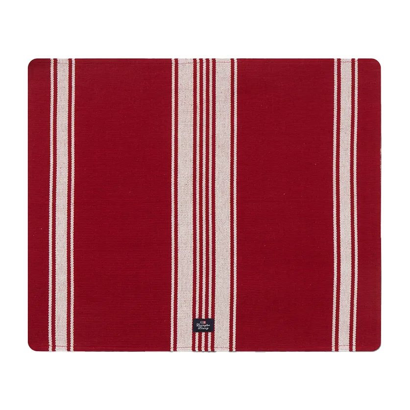 Striped Organic Cotton Rib bordstablett 40x50 cm, Red-white Lexington