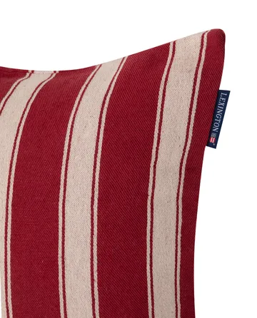 Structure Striped Linen Cotton kuddfodral 50x50 cm - Red-beige - Lexington