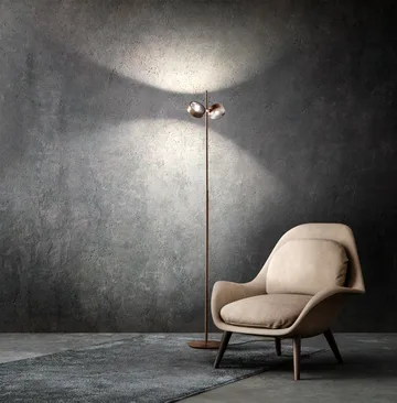Orbit golvlampa - Rose gold - Light-Point