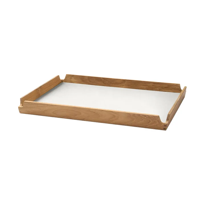 Airy teakbricka square M - Nupo pure white - LIND DNA