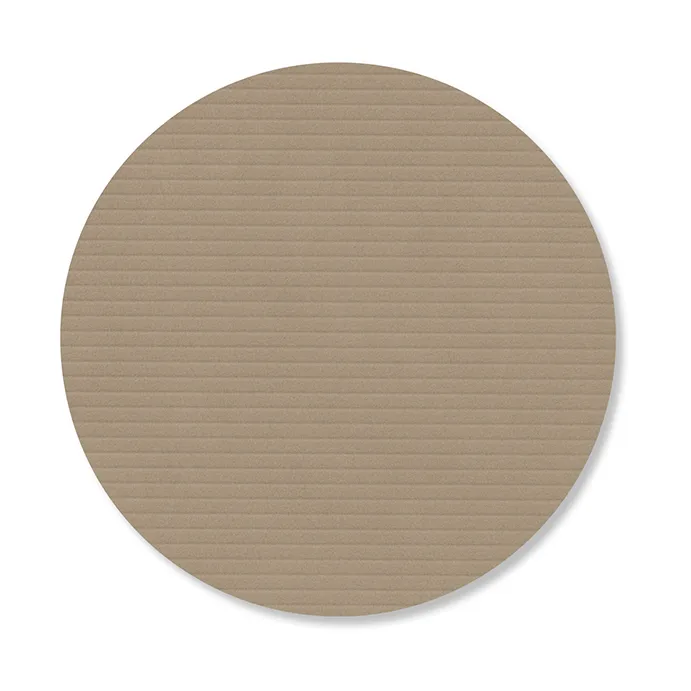 Corduroy glasunderlägg - Clay brown, circle - LIND DNA