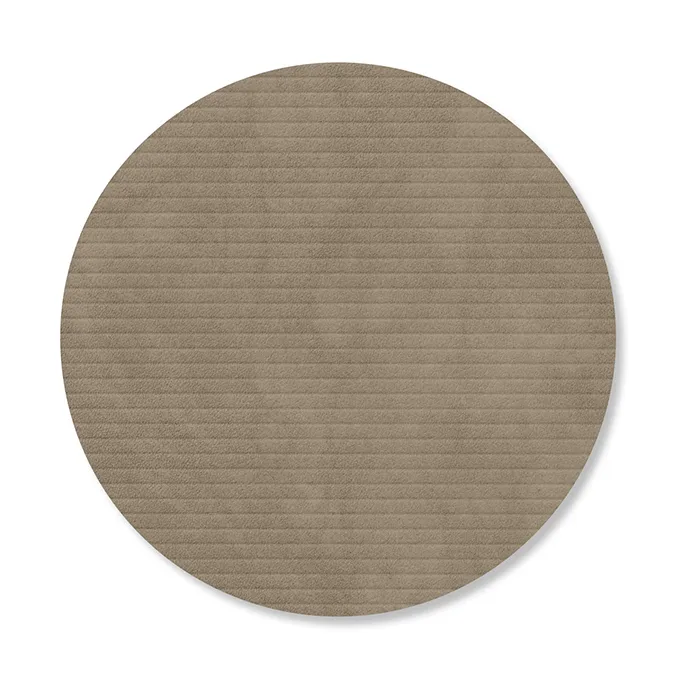 Corduroy glasunderlägg - Nomad grey, circle - LIND DNA