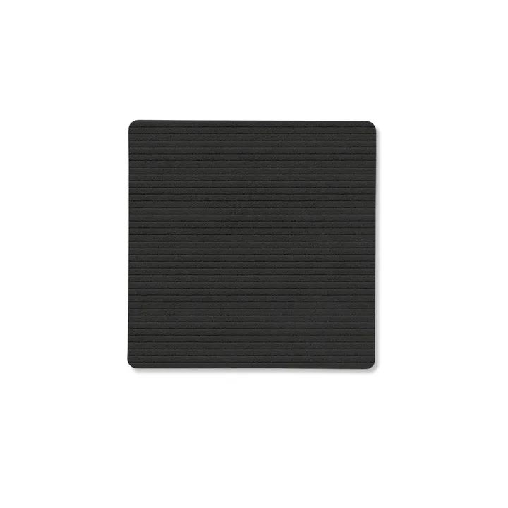 Corduroy glasunderlägg square - Black ink - LIND DNA