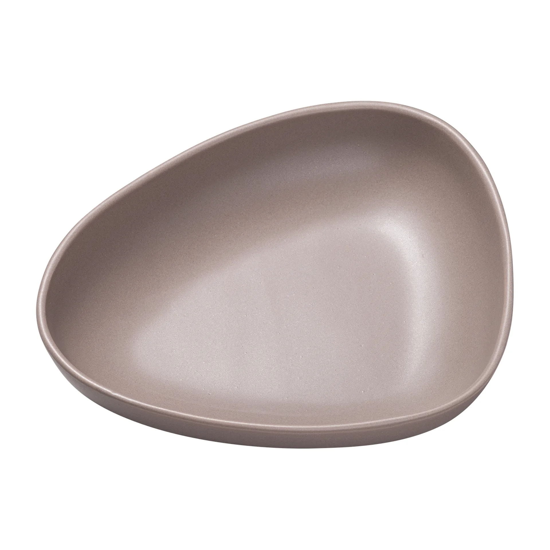 Curve Stoneware djup tallrik 19x22 cm, Warm Grey LIND DNA
