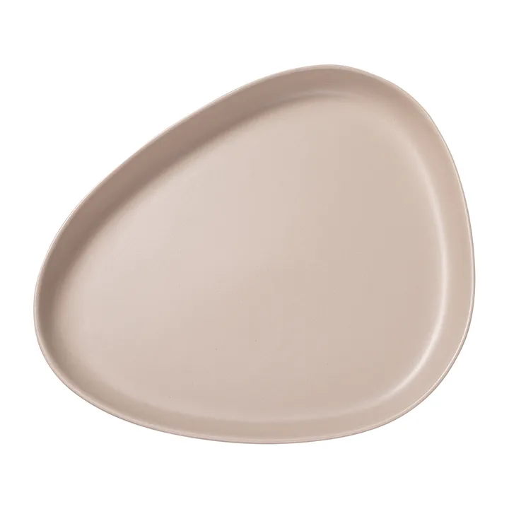 Curve Stoneware serveringsfat 30x35 cm - Sand - LIND DNA