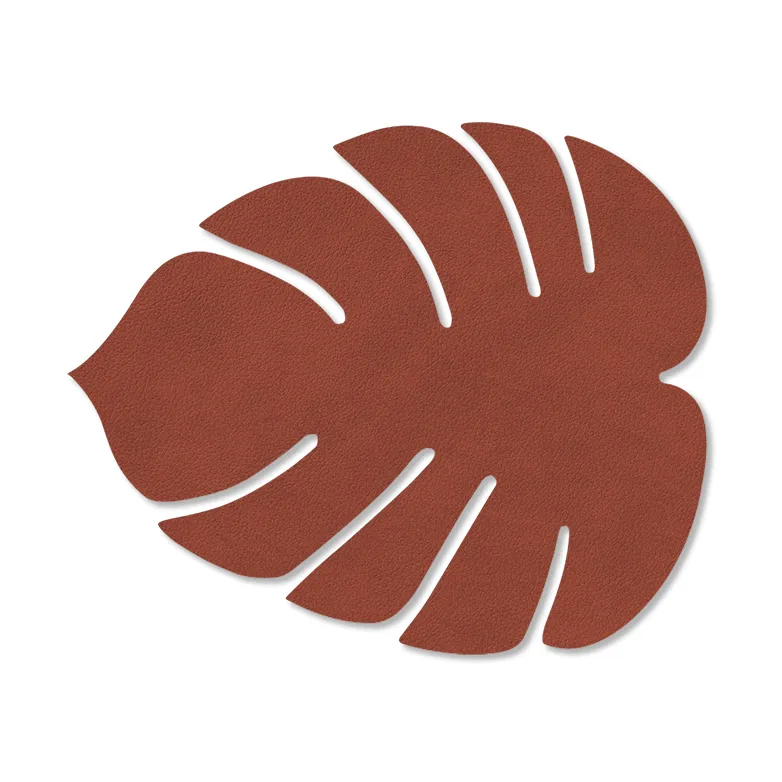 Monstera Leaf Nupo glasunderlägg, Sienna LIND DNA
