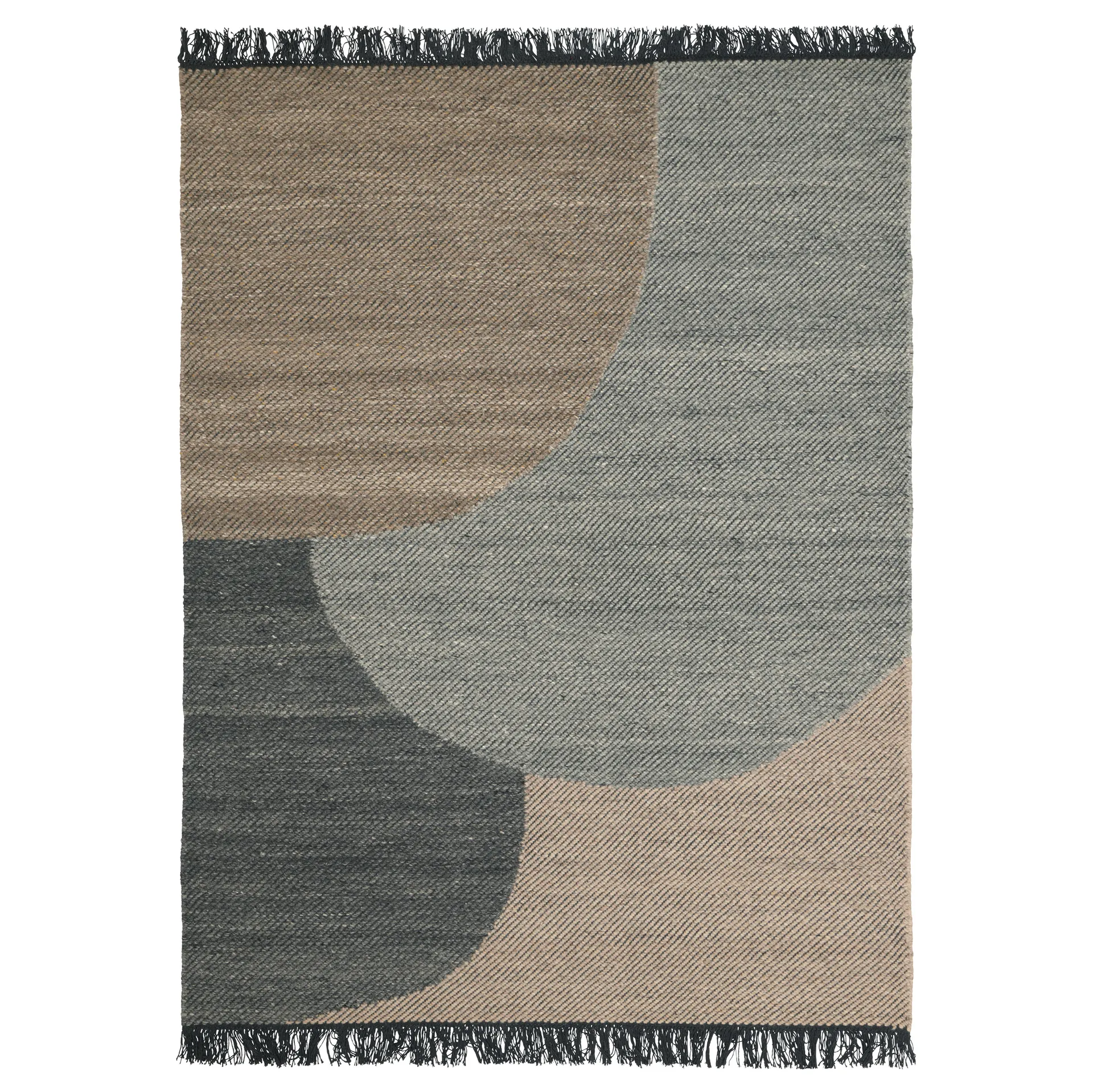 Eik ullmatta 200x300 cm, Charcoal Linie Design