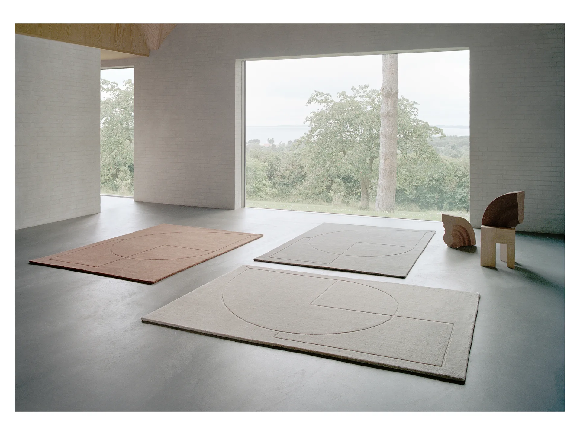 Lineal Poem ullmatta, Grey, 170x240 cm Linie Design