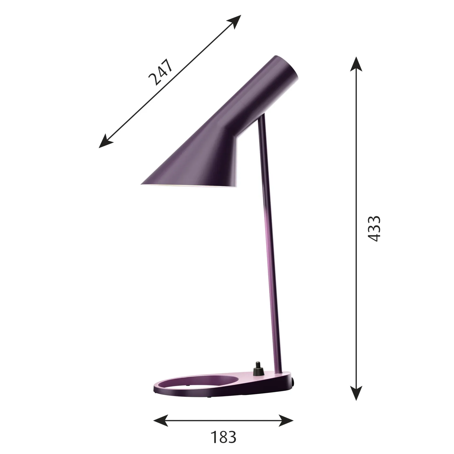 AJ MINI bordslampa, Aubergine Louis Poulsen