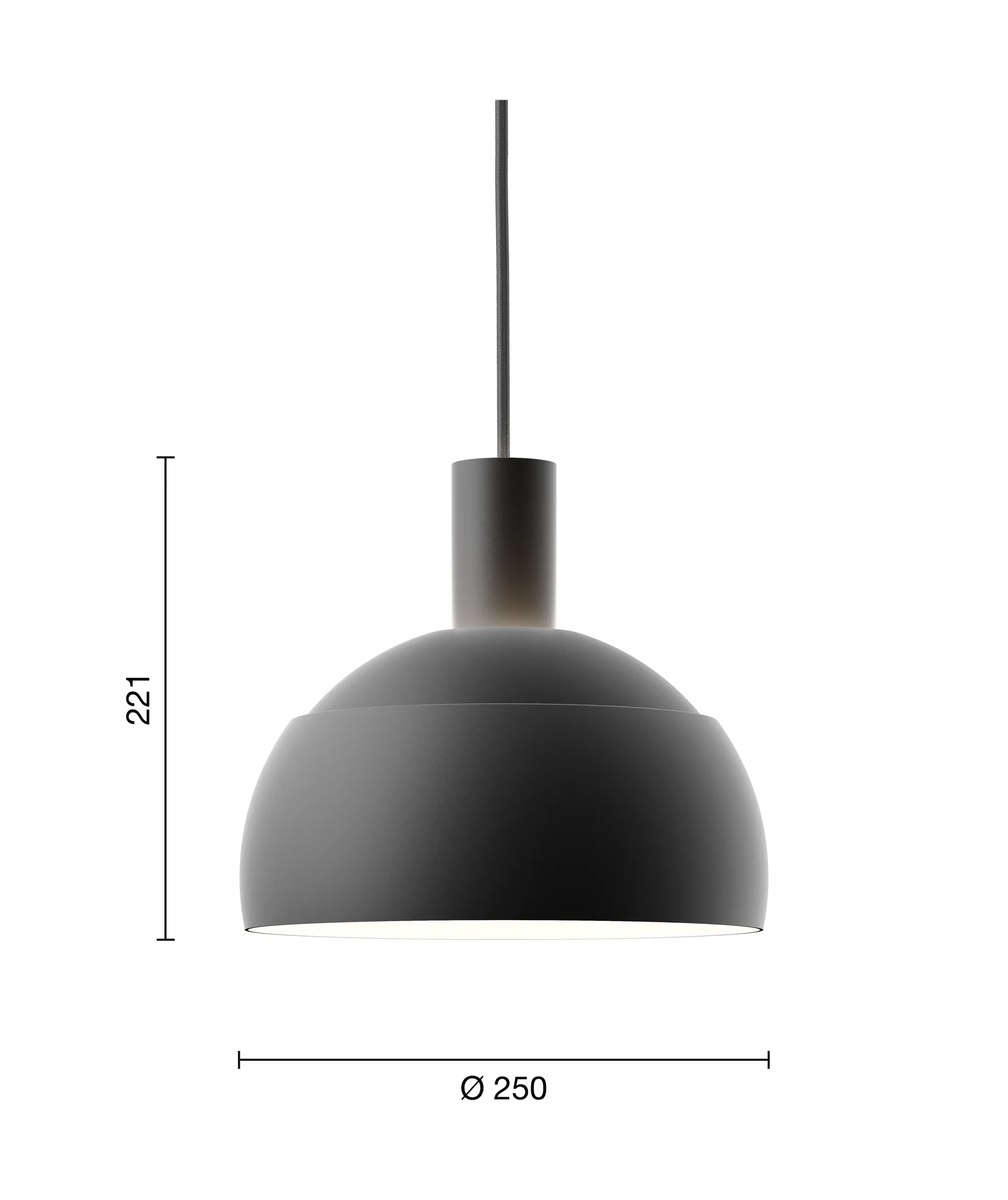 FJ Elements pendel Ø25 cm, Black Louis Poulsen