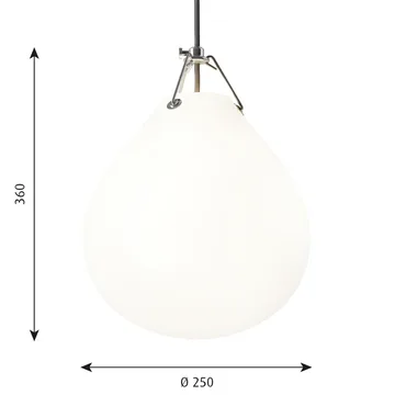 Moser pendel Ø25 cm - Matt vit - Louis Poulsen