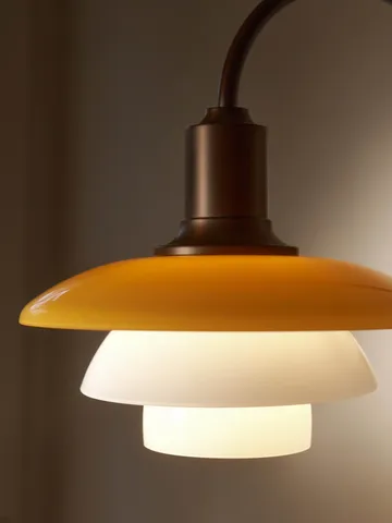 PH 2/2 Centenary Edition vägglampa - Amber-opal white, stickkontakt - Louis Poulsen