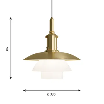 PH 3/3 pendel Limited Edition - Mässing-opalglas - Louis Poulsen