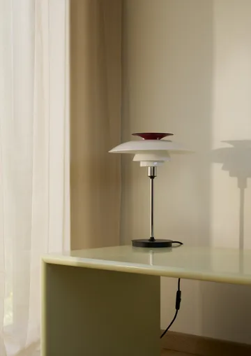 PH 80 bordslampa - Vit opal, krompläterad - Louis Poulsen