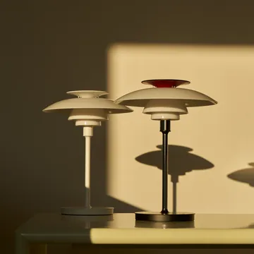 PH 80 portabel bordslampa - Vit opal, krompläterad - Louis Poulsen
