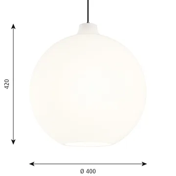 Wohlert pendel Ø40 cm - Vitt opalglas - Louis Poulsen