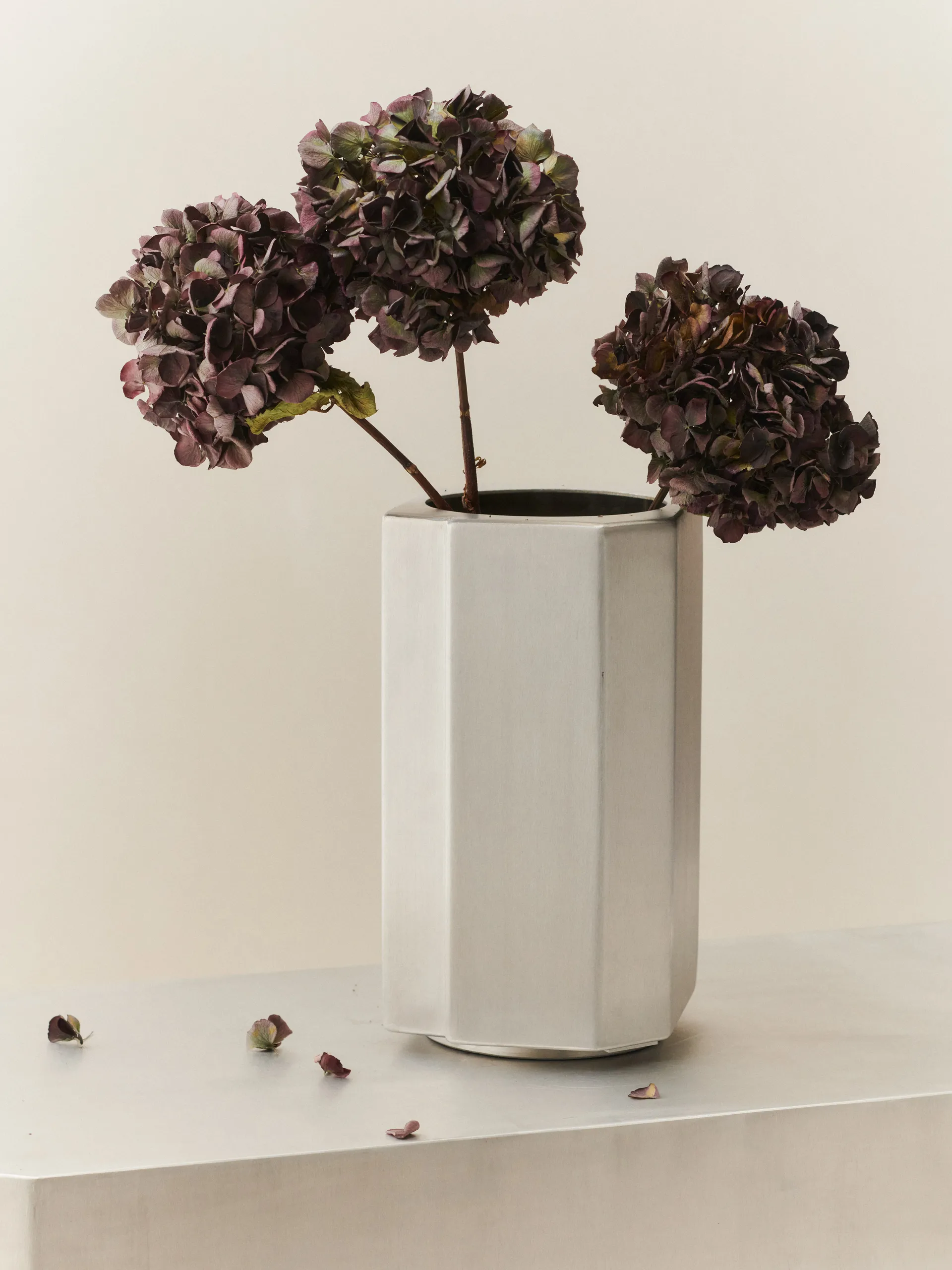 Funki kruka S 36 cm, Brushed Aluminium Louise Roe