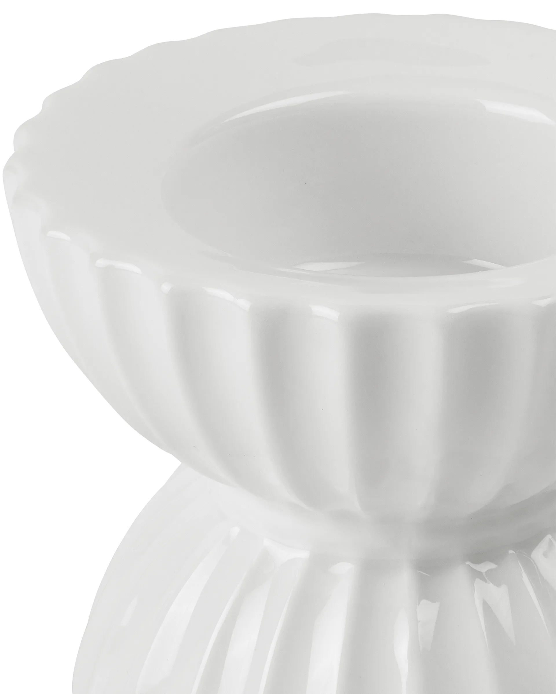 Lyngby Tura värmeljusstake Ø8 cm, Vit Lyngby Porcelæn