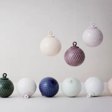 Rhombe julkula Ø7 cm - Vit - Lyngby Porcelæn